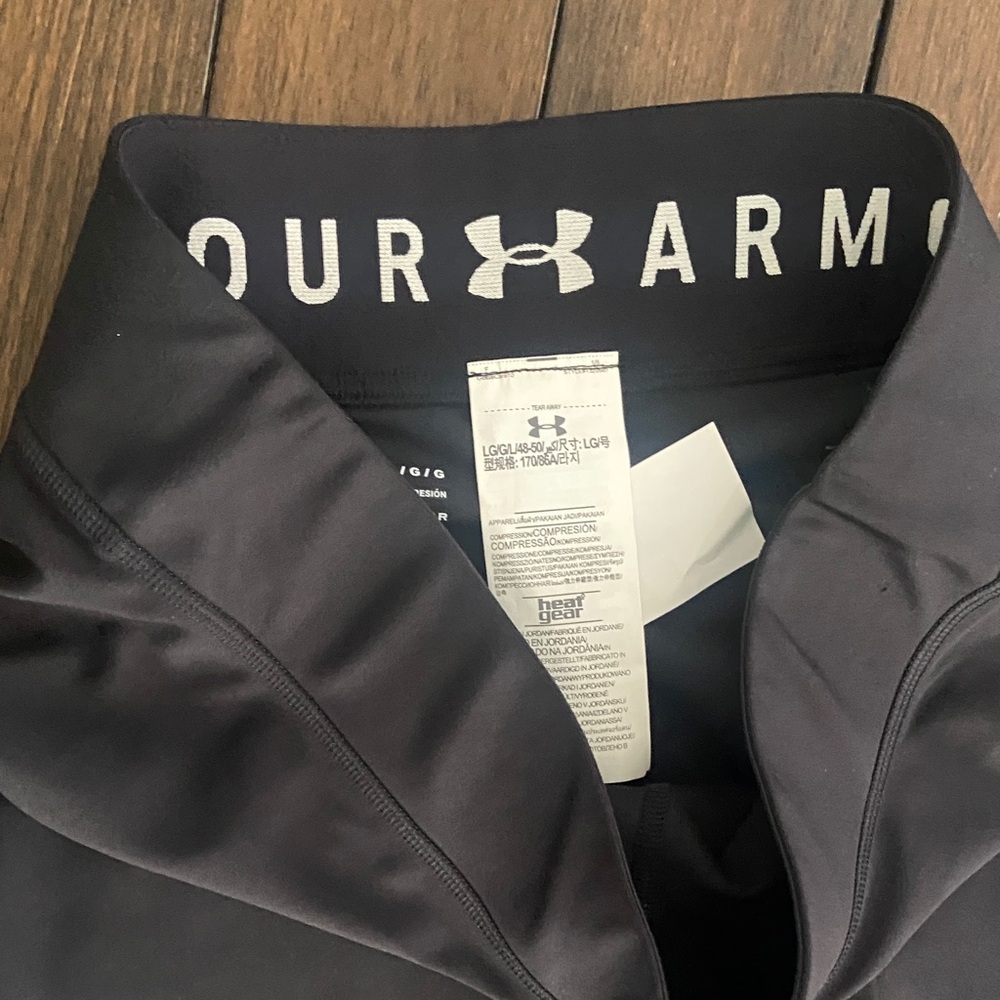 NWTUnder Armour Midnight Black Active Leggings size-L - Picture 5 of 10